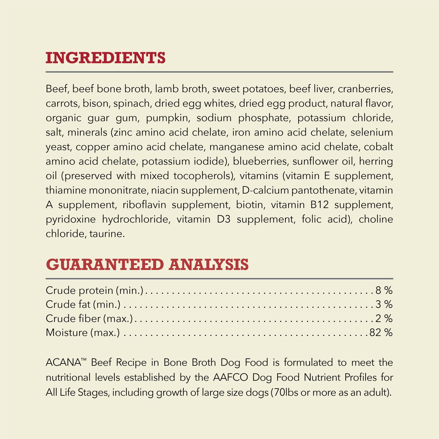 Acana Premium Chunks Beef Recipe In Bone Broth Dog Food, 12.8-Oz