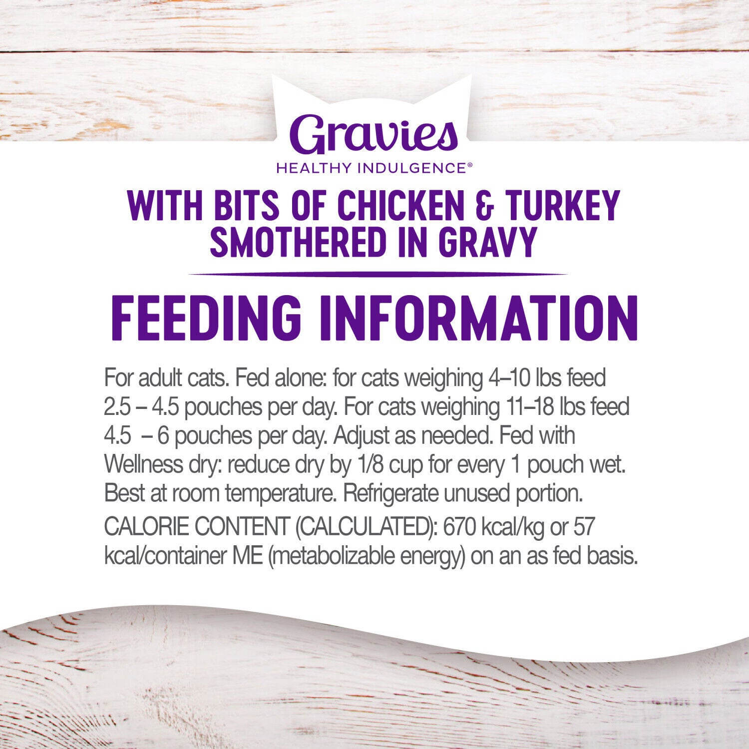Wellness Healthly Indulgence Gravy Adult Wet Cat Food Chicken & Turkey Recipe, Natural, Protein-Rich, Grain Free, 3 Ounce Pouch