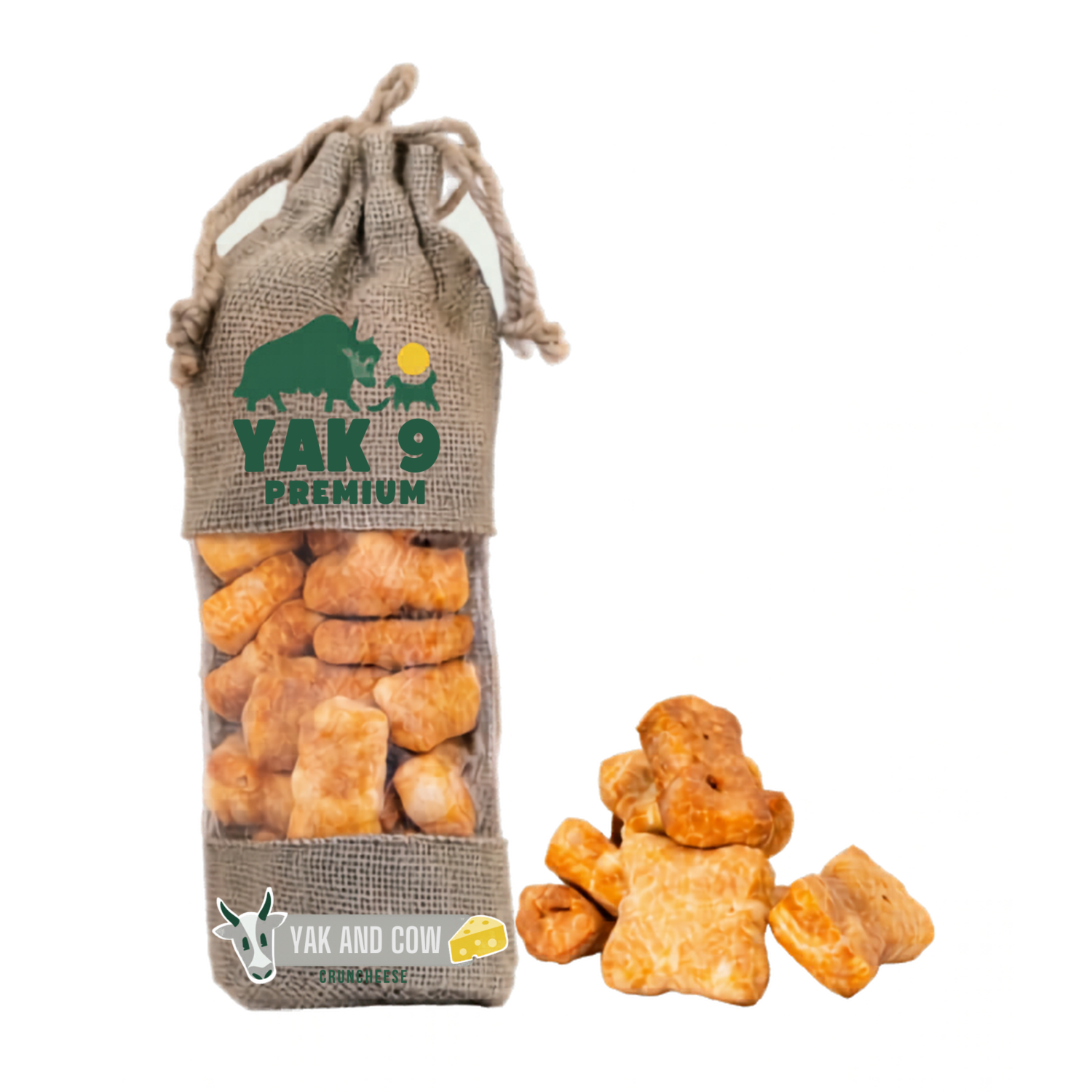 Yak9 Chews Cruncheese Yak Cheese Puffs Crunchy Dog Treats, 6-Oz Bag