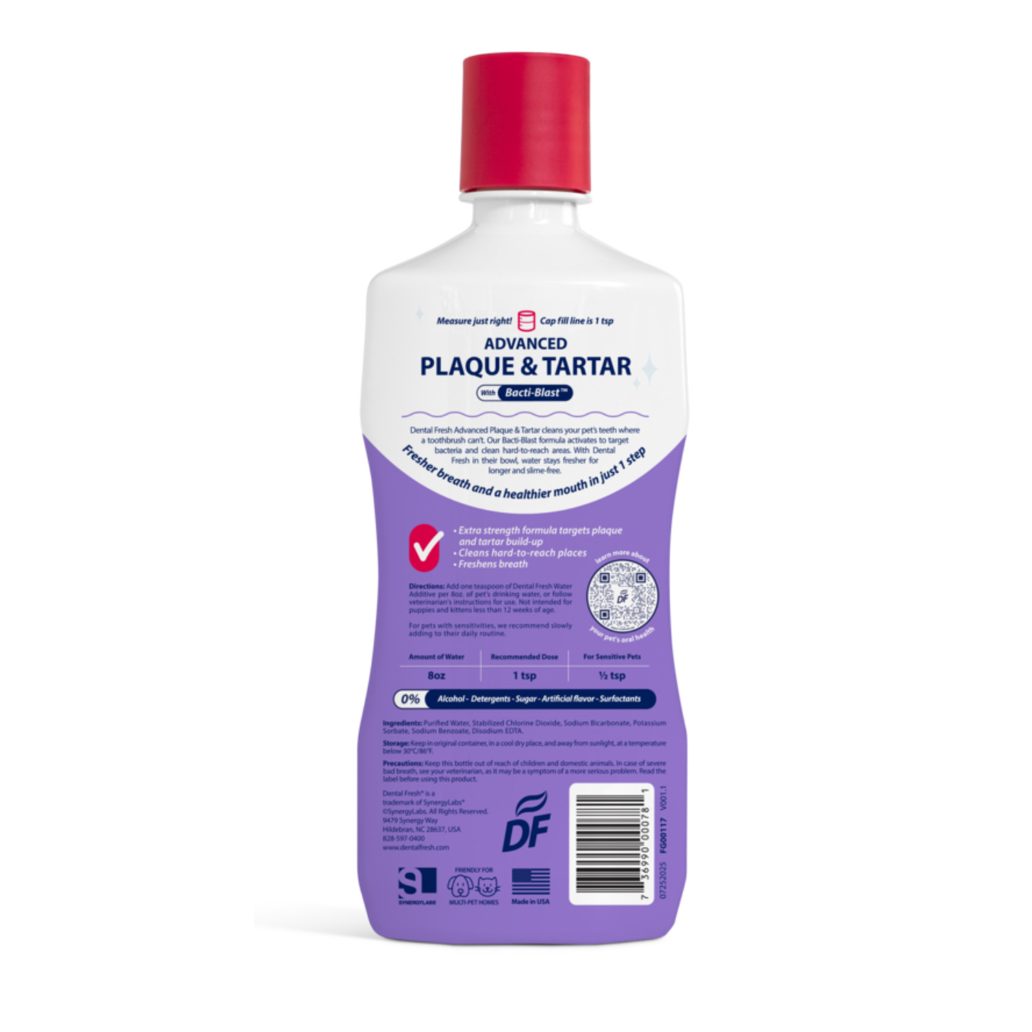 Dental Fresh Advanced Plaque & Tartar Control Dog & Cat Dental Water Additive, 17-Oz