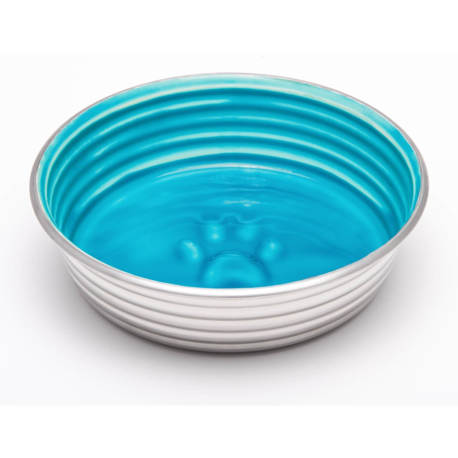 Loving Pets Le Bol By No-Tip Stainless Steel & Ceramic Dishwasher Safe Pet Food & Water Bowl, Seine Blue