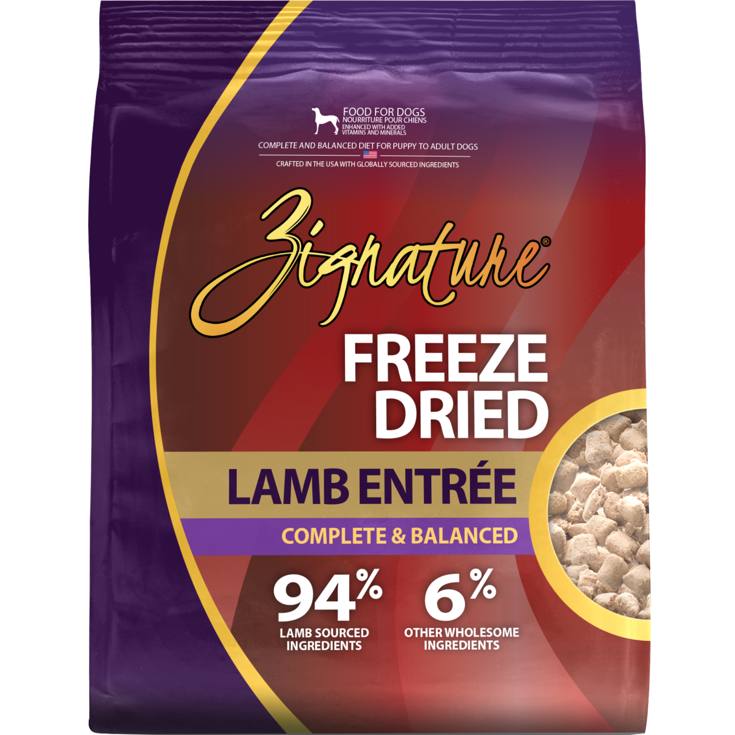 Zignature Grain-Free Lamb Entr&eacute;e Freeze-Dried Dog Food, 12.5-Oz Bag
