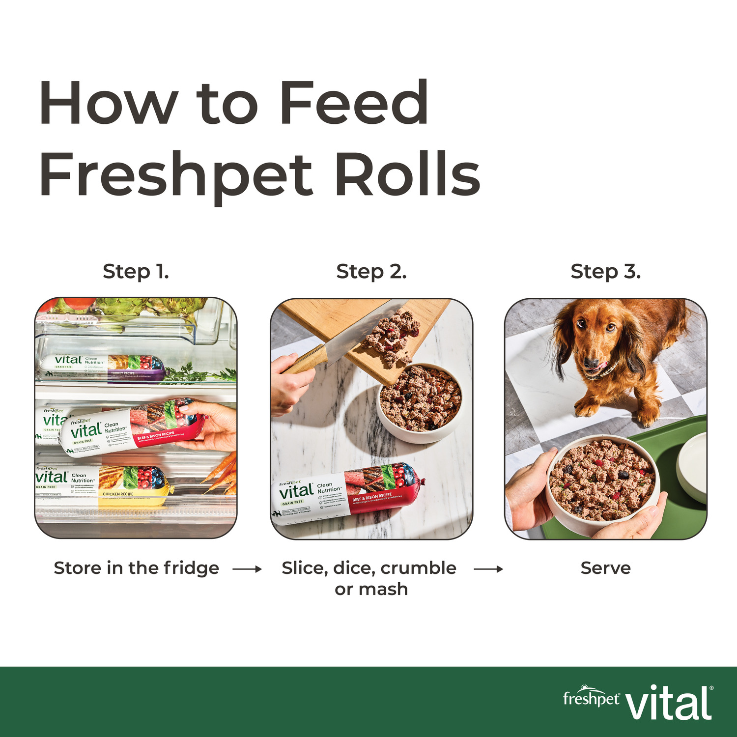 Freshpet Vital Clean Nutrition Fresh Dog Food, Chicken Recipe,  6-Lb Roll