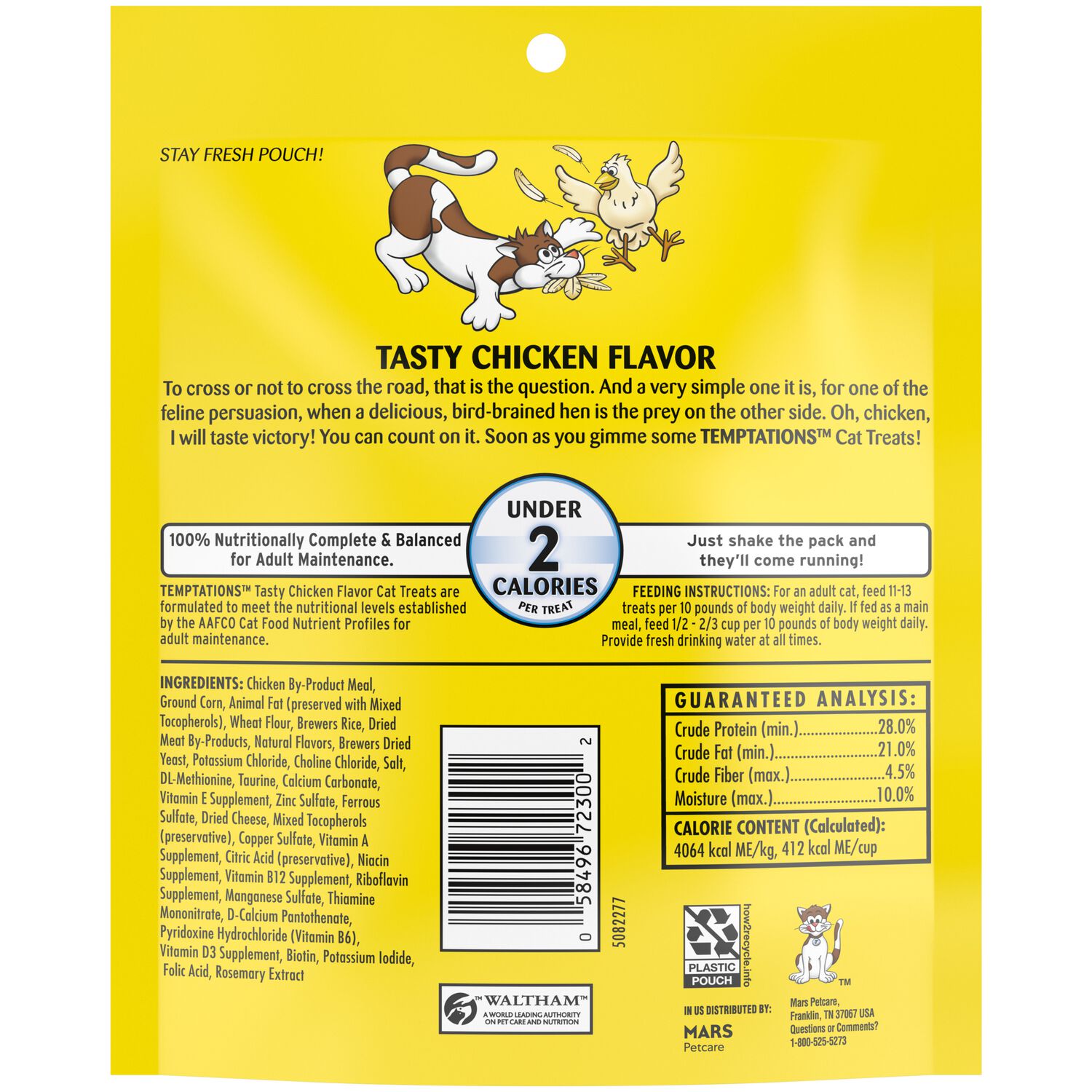 Temptations Classic Crunchy & Soft Tasty Chicken Cat Treats, 6.3-Oz