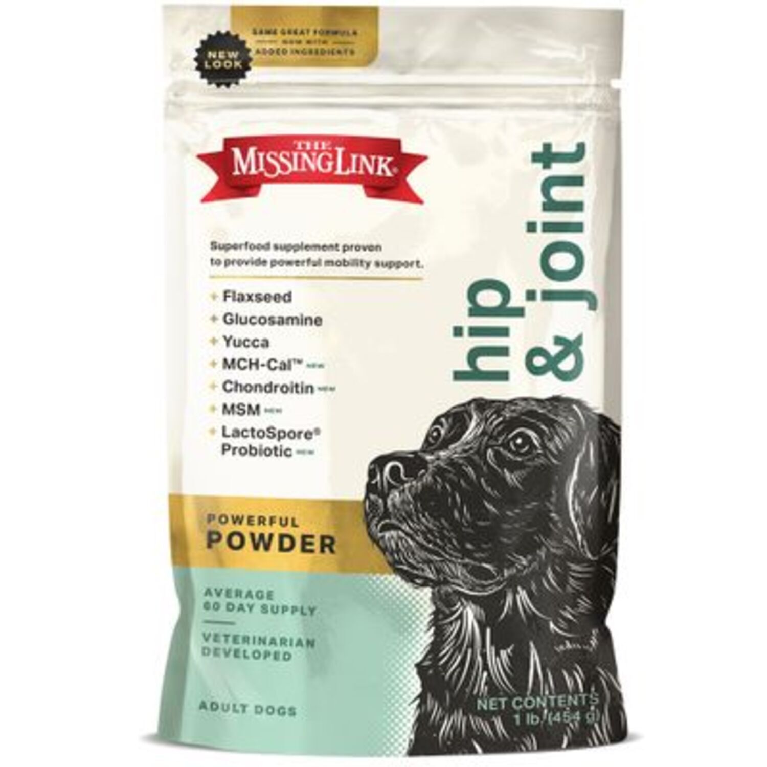 The Missing Link Ultimate Hip & Joint Dog Supplement Powder, 1-Lb Bag