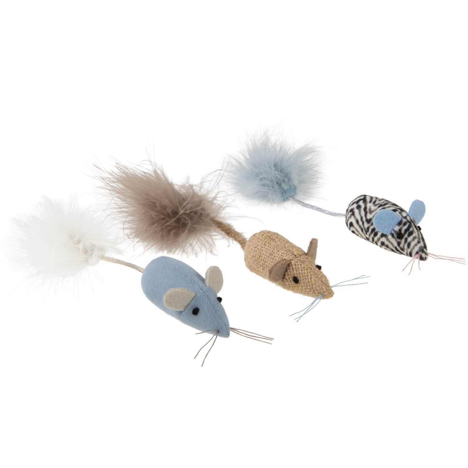 Instincts By Smartykat&reg; Catnip Caravan, Happynip Silvervine & Catnip Toss And Bat Plush Mice Cat Toys, Set Of 3