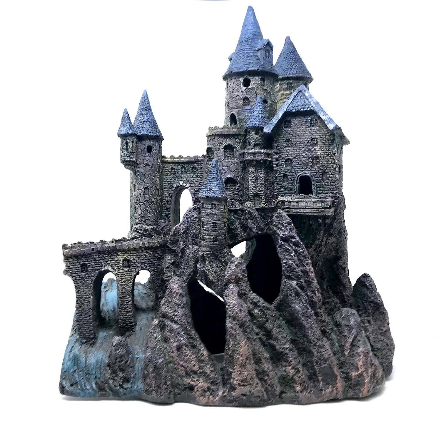 Penn-Plax Age-Of-Magic Wizards Castle Fresh & Salt Water Safe Aquarium Decoration &ndash; Extra Large