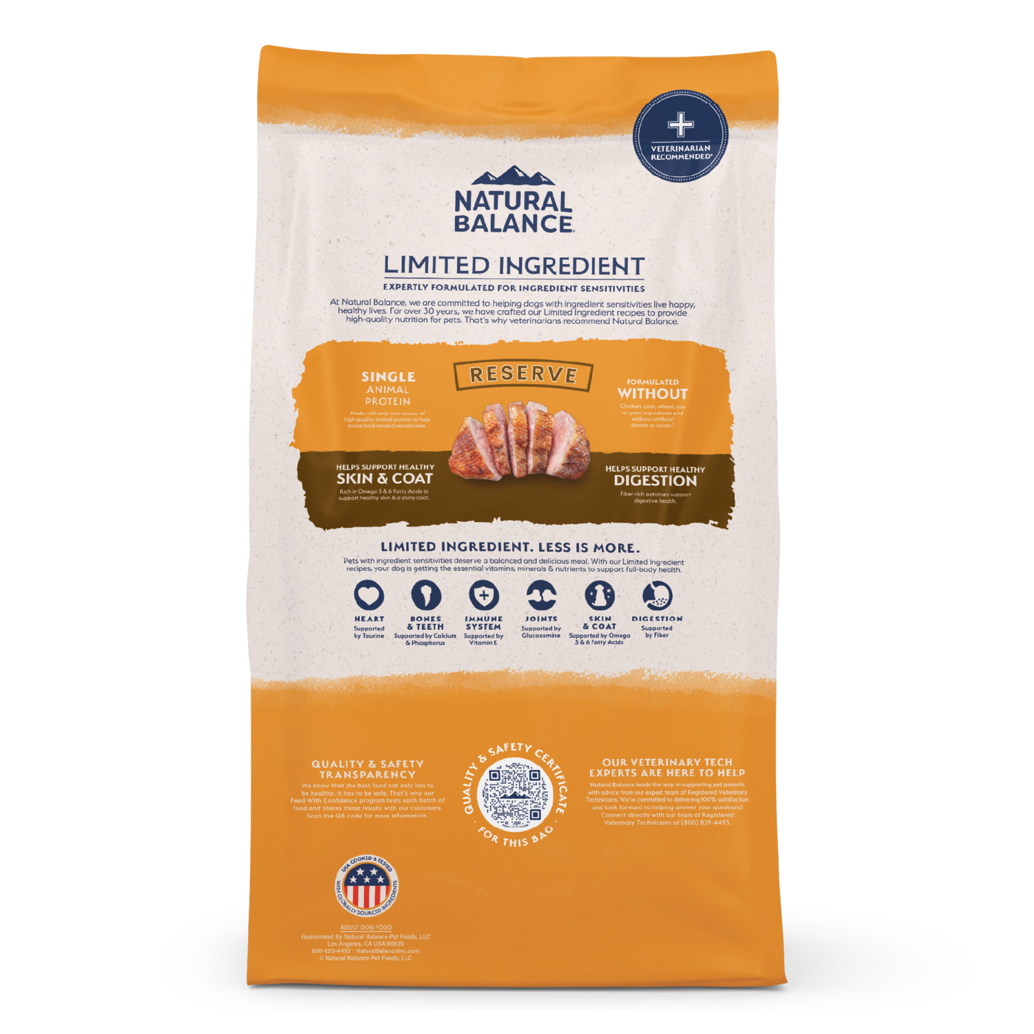 Natural Balance Limited Ingredient Reserve Grain Free Dry Dog Food, Duck & Potato Recipe, 22-Lb Bag