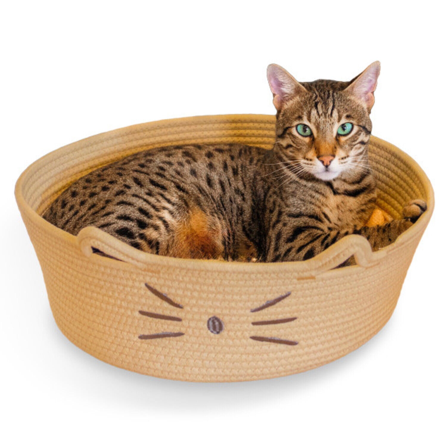 Catstages Bed & Basket Retreat Cat Bed, Tan, 15"