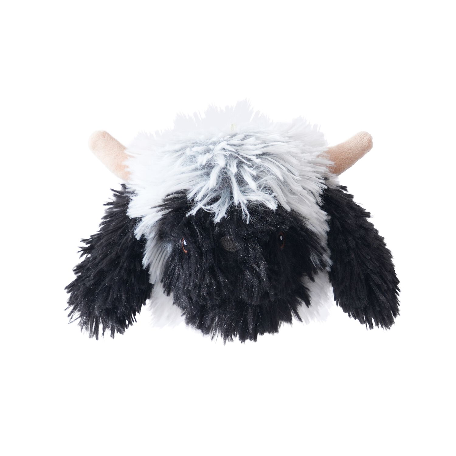 Tall Tails Highland Sheep 2-In-1 Fetch Squeaky Plush Ball Dog Toy, 4-Inch