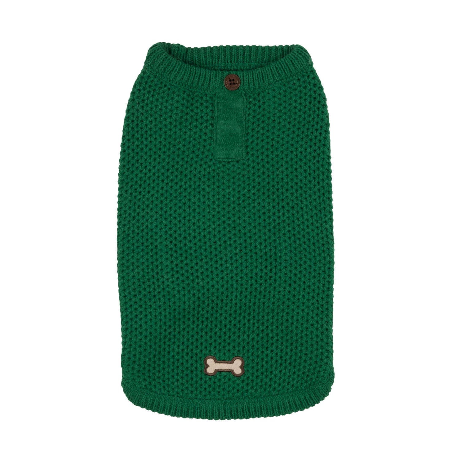 Simply Dog Green Henley Fall Pullover Dog Sweater
