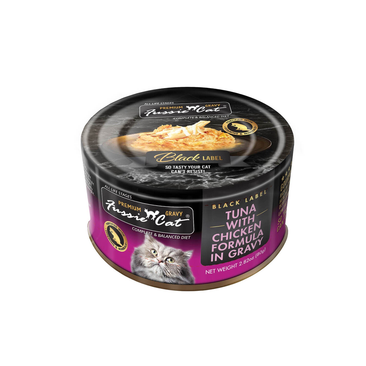 Fussie Cat Premium Wet Cat Food, Tuna With Chicken In Gravy - 2.62 Oz
