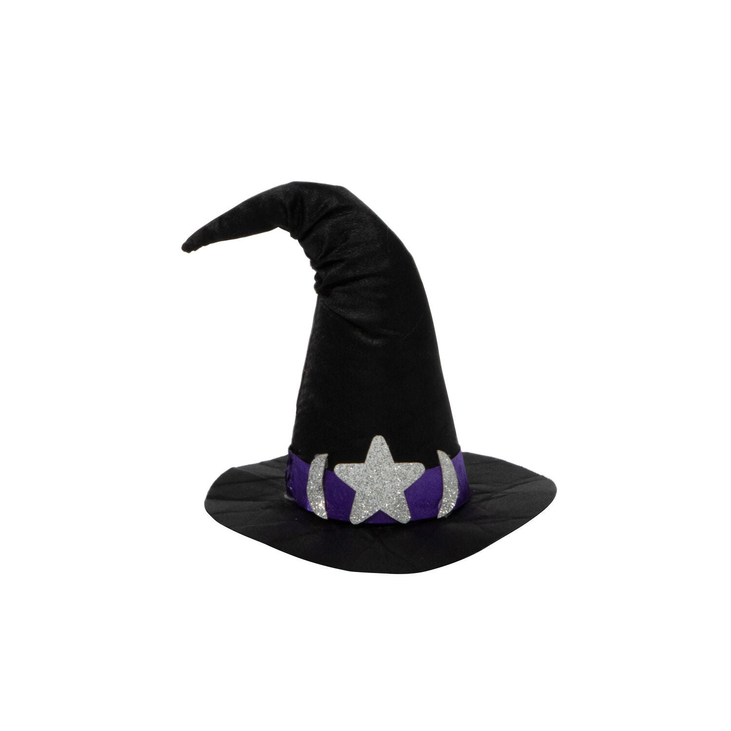 Simply Dog Purple Moon And Stars Witch Hat Dog Costume, Medium/Large