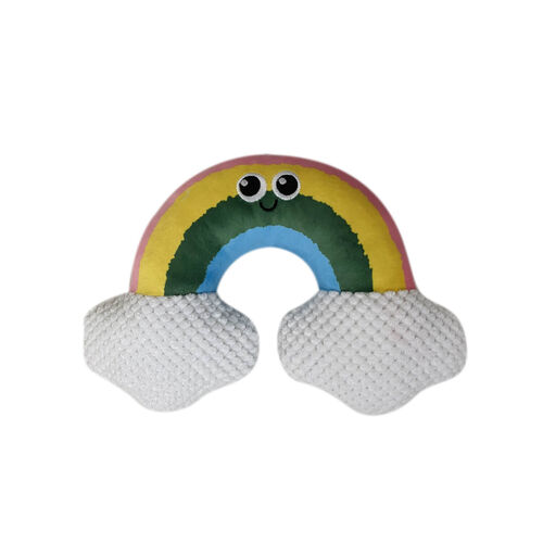 Happy Plush Rainbow Dog Toy