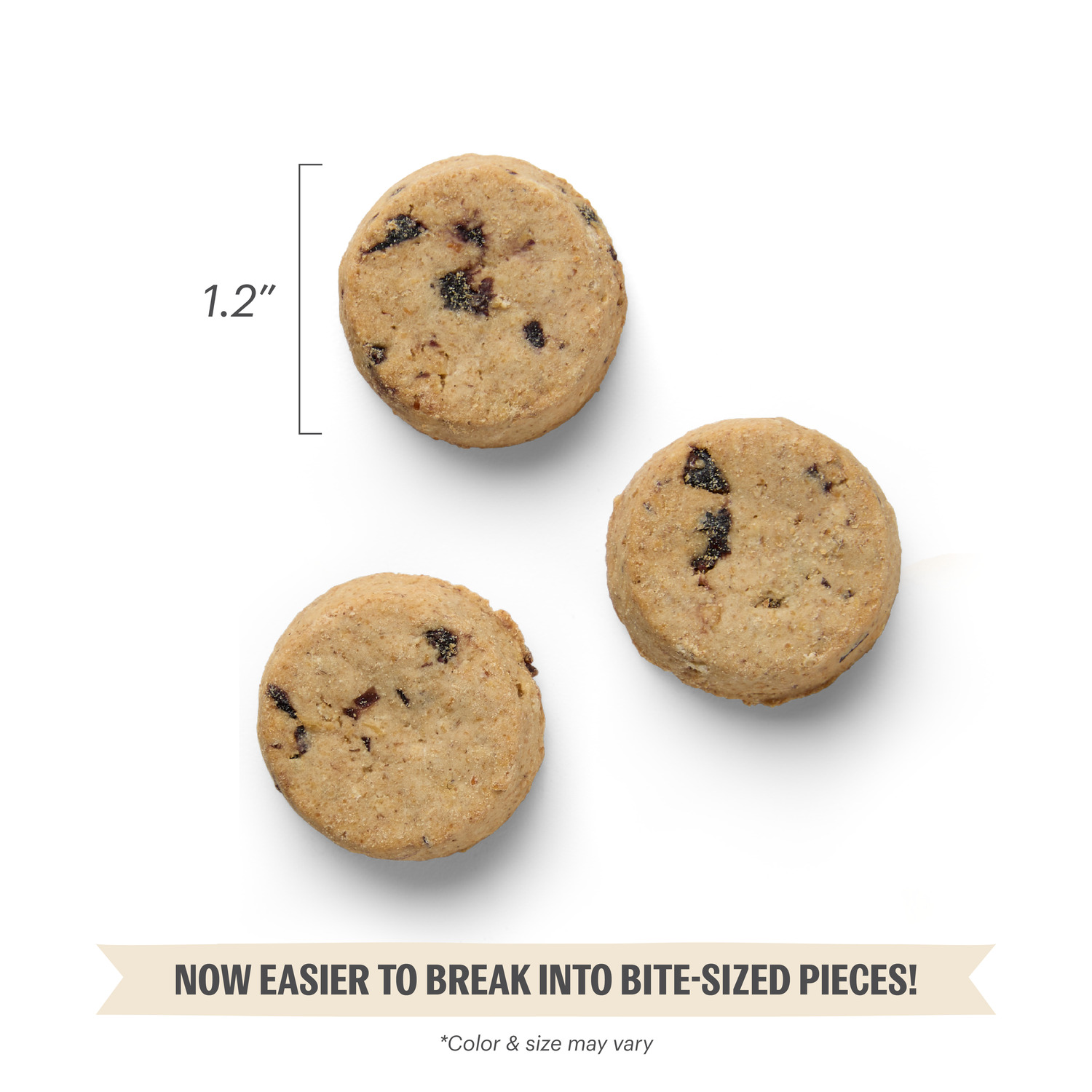 The Honest Kitchen Goat's Milk N' Cookies Slow Baked With Blueberries & Vanilla Biscuit Dog Treats, 8-Oz