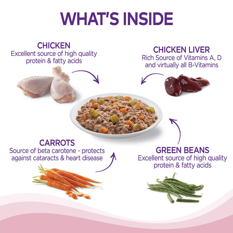 Wellness Petite Entrees For Small Breeds Tender Chicken Casserole With Green Beans & Carrots Wet Dog Food