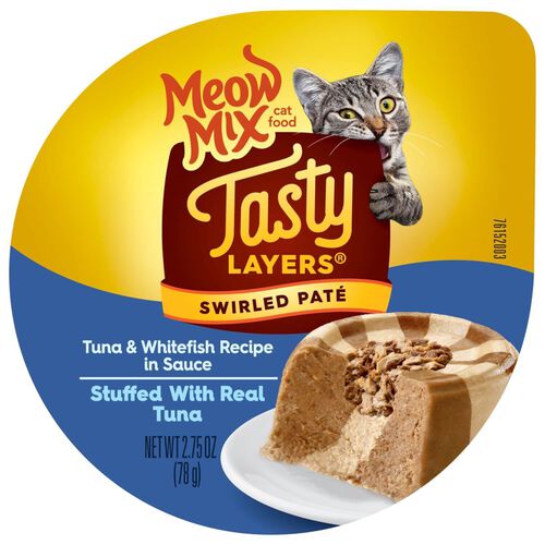 Meow Mix Tasty Layers Tuna And Whitefish Recipe Wet Cat Food