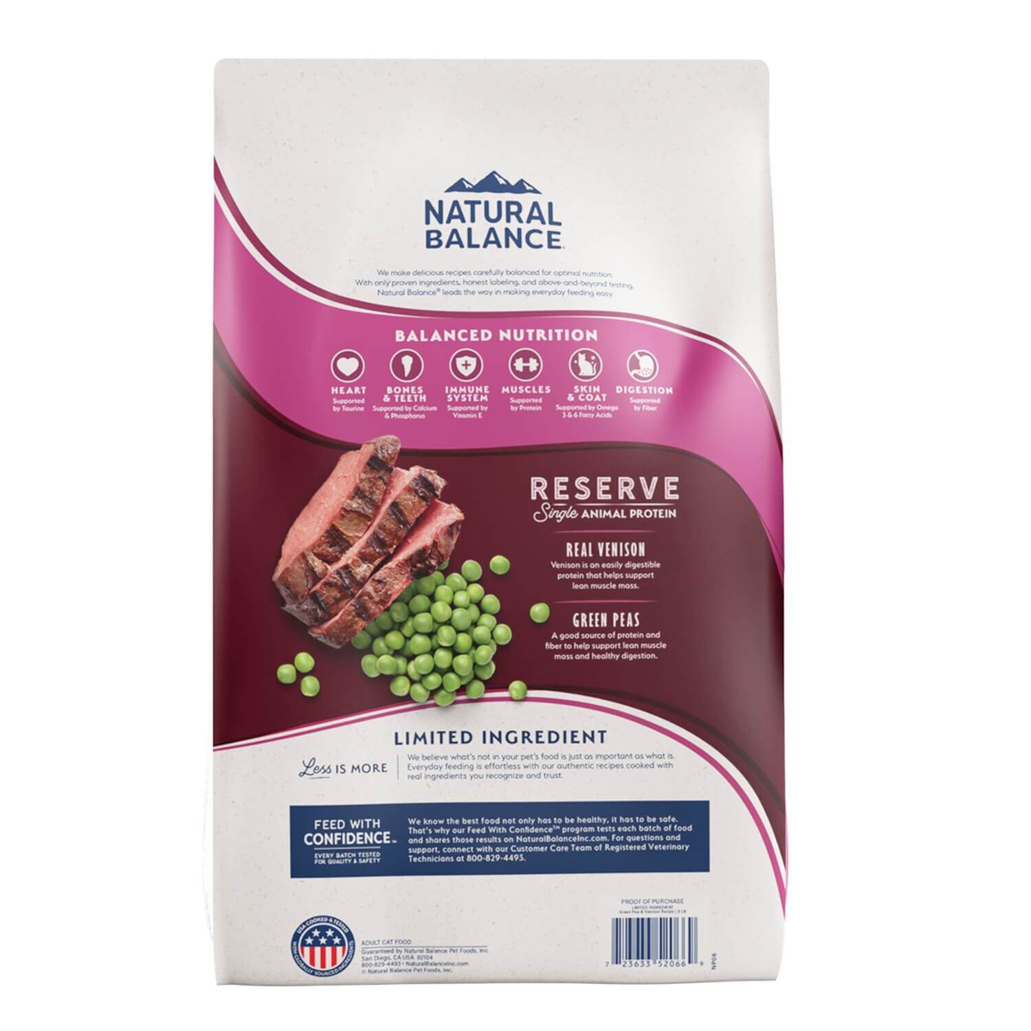 Venison and green pea cat food top