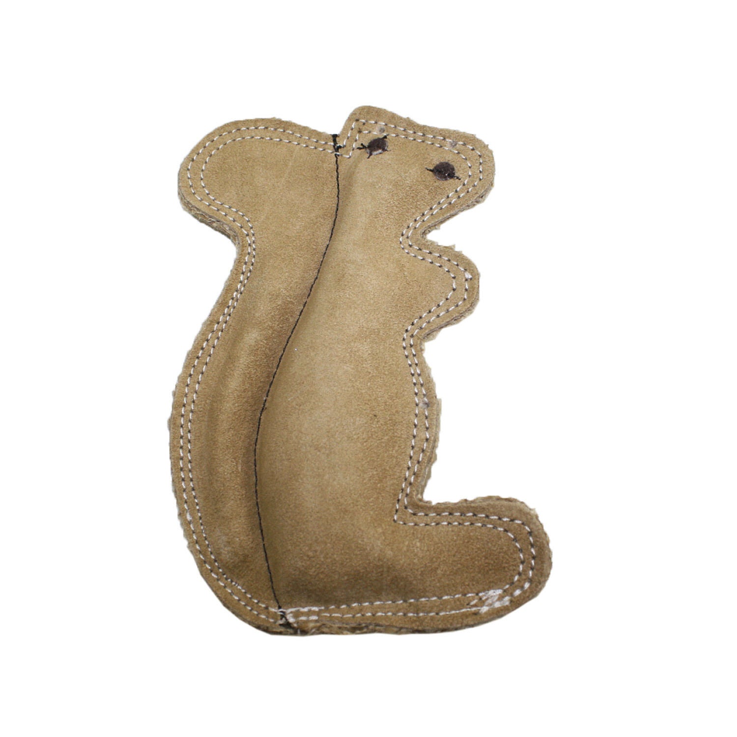 Spot Dura-Fused Leather & Jute Durable Dog Toy, Squirrel, 8"