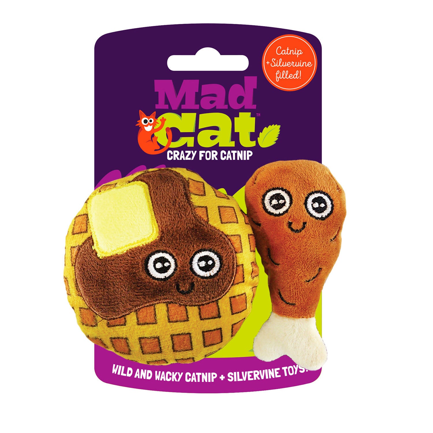 Chicken And Waffles 2Pk Cat Toy