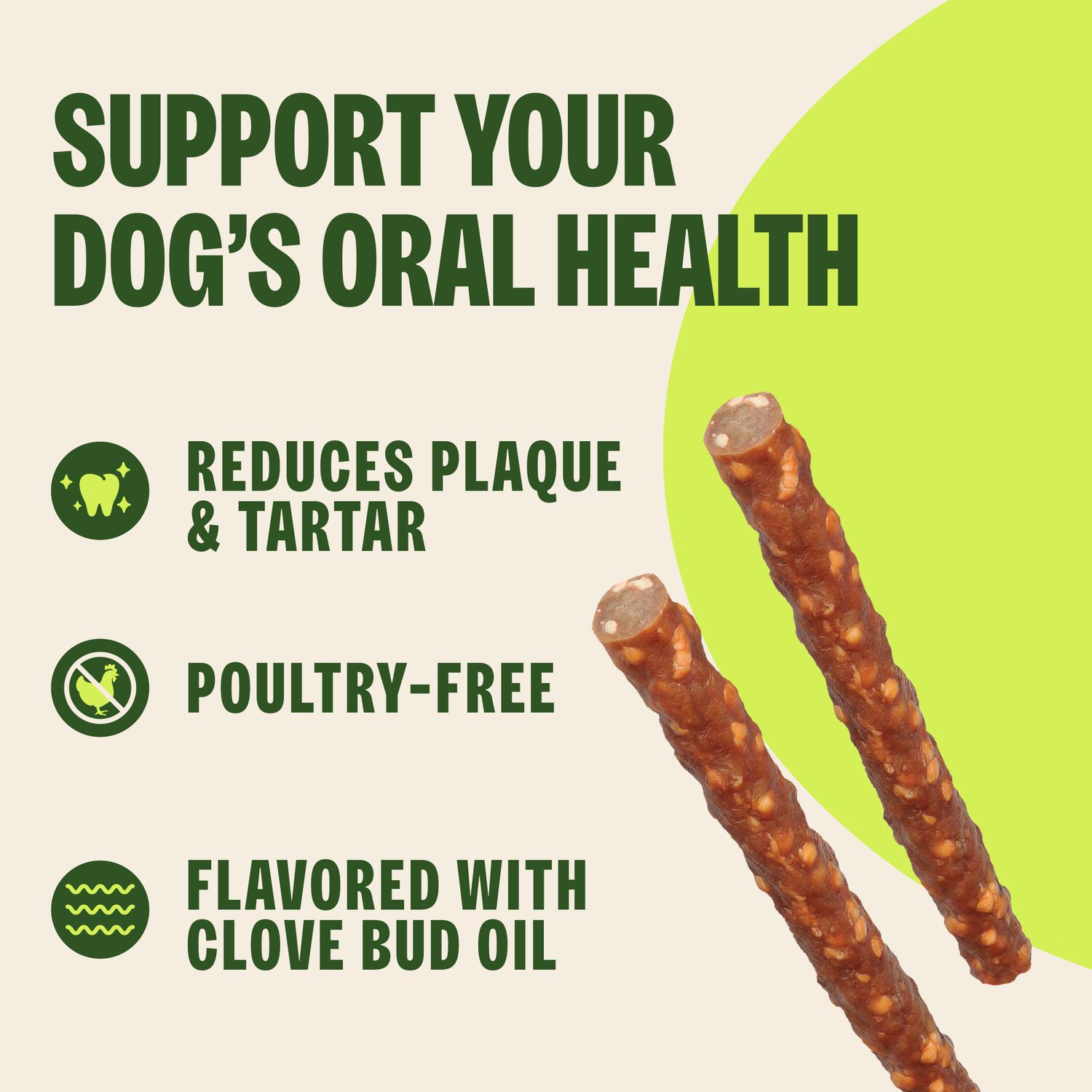 Whimzees Veggie Sausage Natural Grain-Free Dental Dog Treat, Small, 28 Count