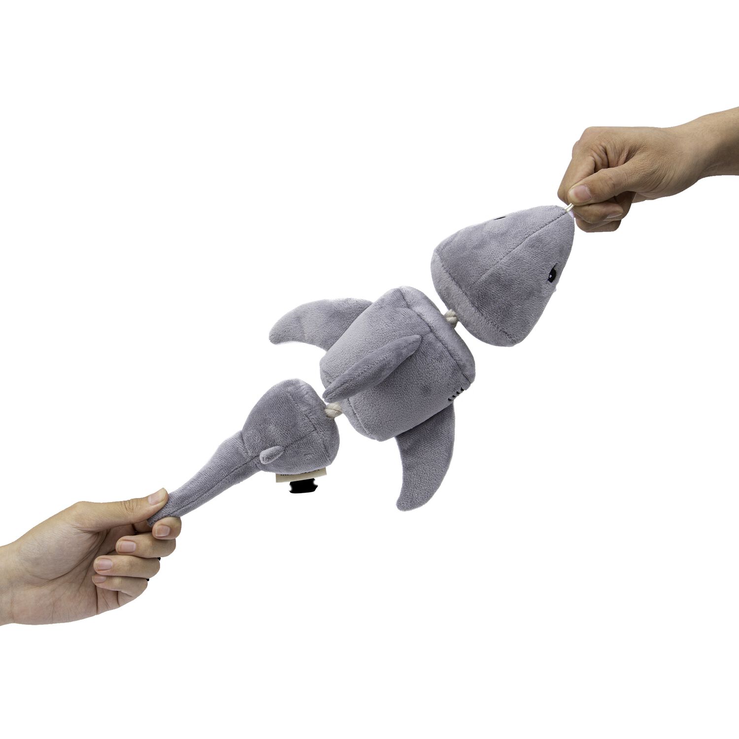 Tall Tails Shark Jointed Shake Play Squeaky Dog Toy, 14-Inch