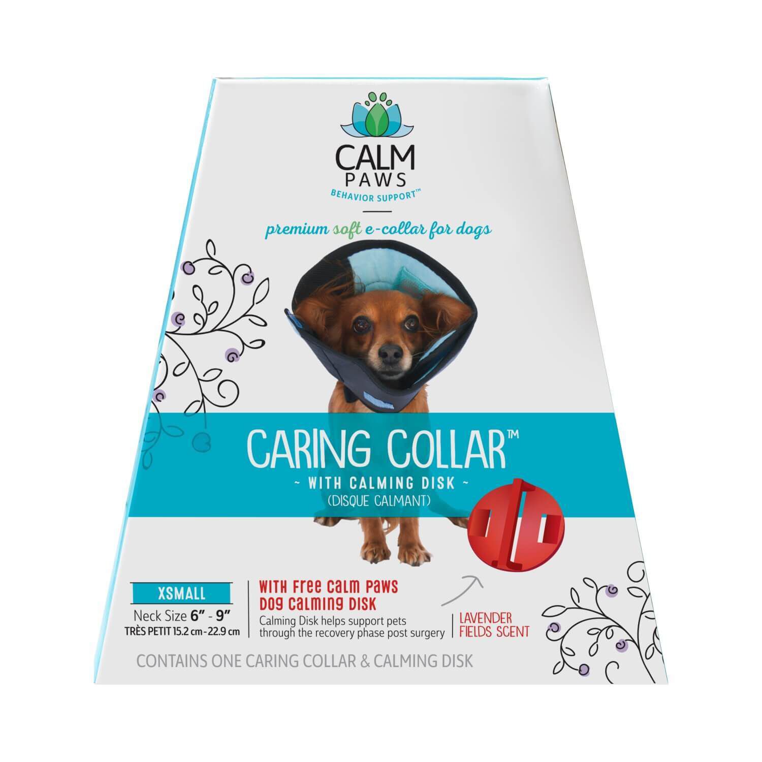 Calm Paws Recovery Caring Dog Collar With Calming Disc