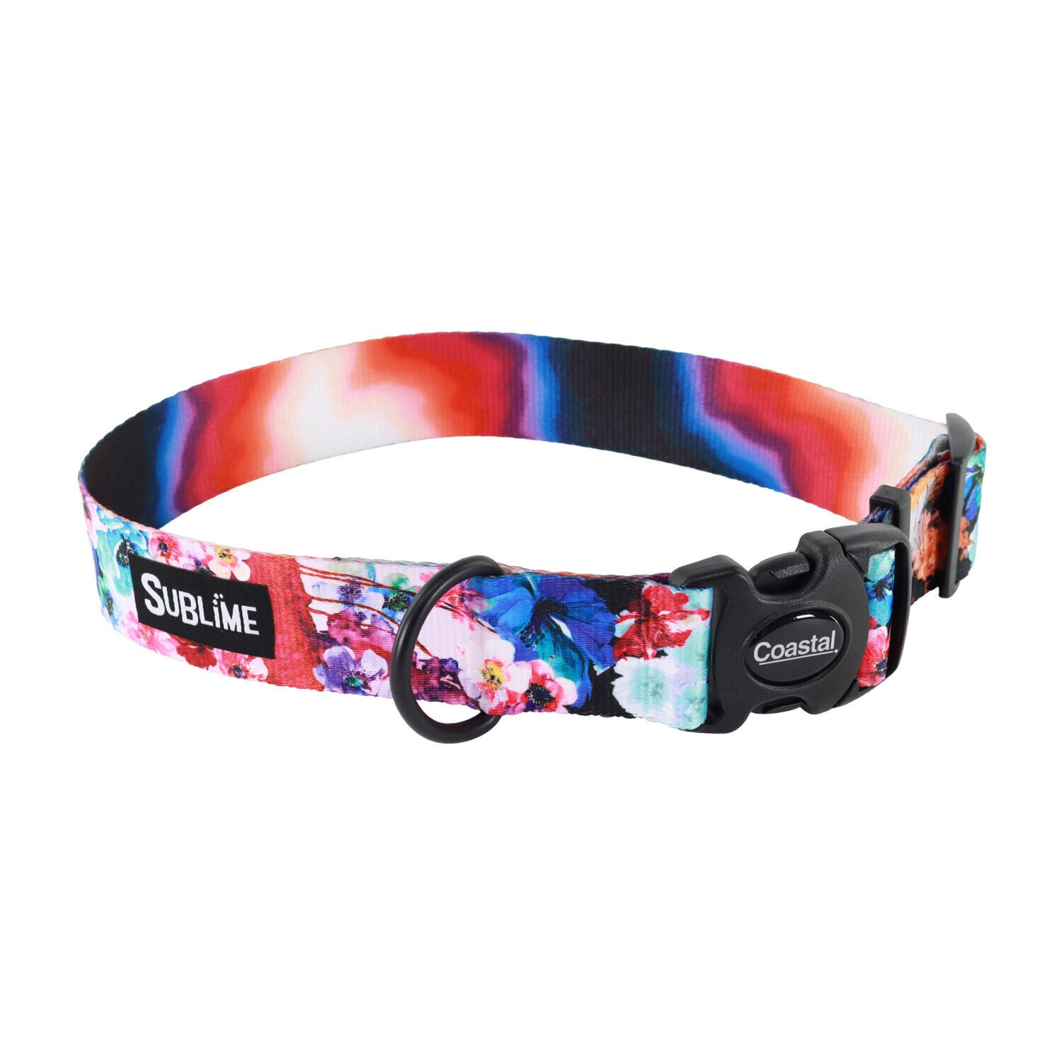 Sublime&reg; By Coastal Adjustable Dog Collar, Floral Jelly, Large - 1 1/2" X 18"-26"