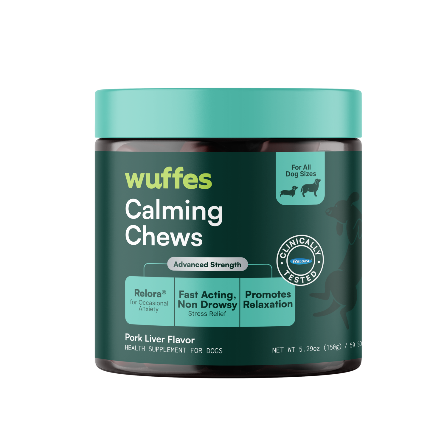 Wuffes Advanced Strength Calming Support Supplement Dog Chews