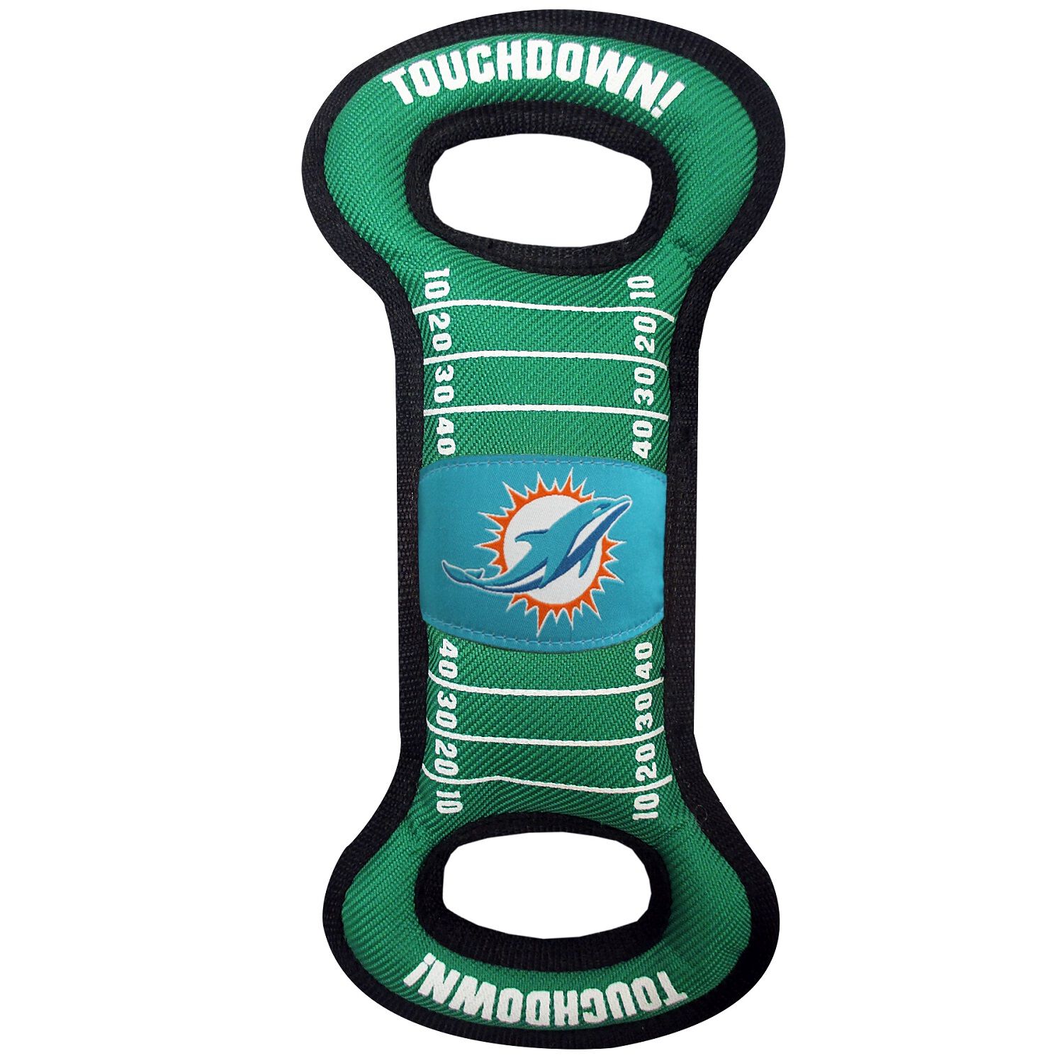 Pets First Miami Dolphins Football Plush, Rope & Tug Dog Toy