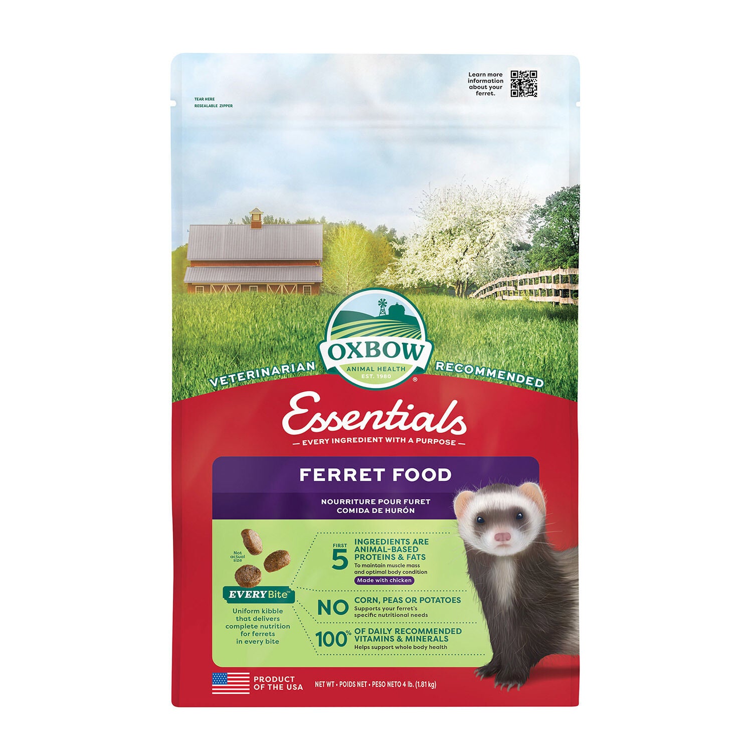 Essentials Ferret Diet 4 Lb Food