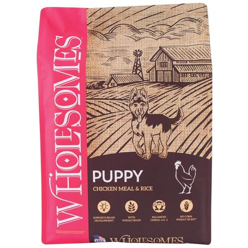 Wholesomes Puppy Chicken Meal & Rice Dry Dog Food