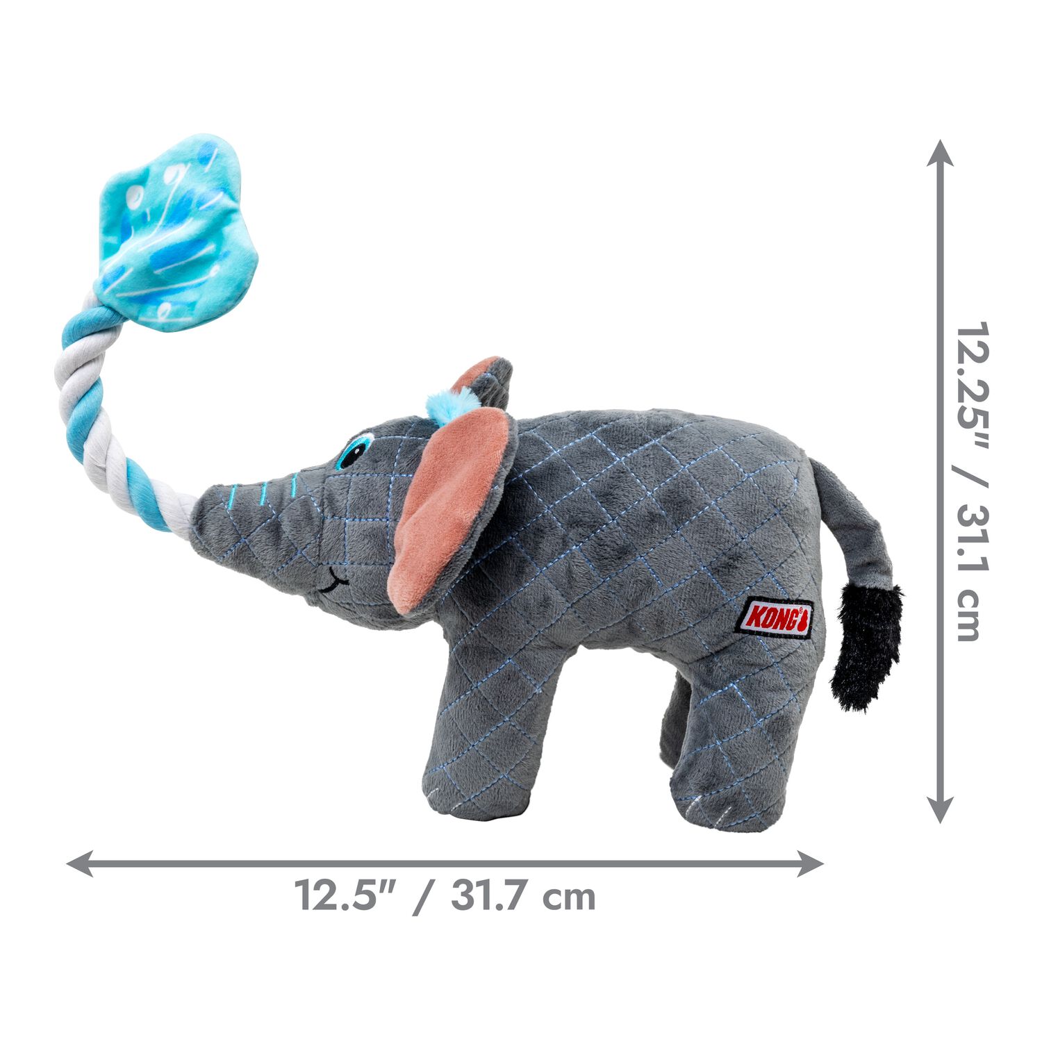 Kong Bendeez Elephant Plush Durable Rope & Tug Dog Toy - 12"
