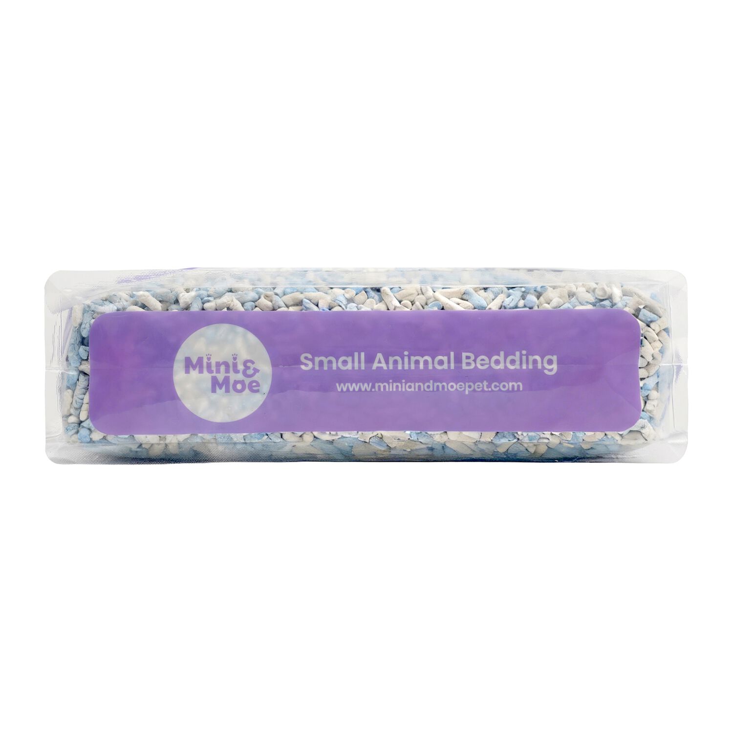 Mini & Moe Paper Pebbles Small Animal Bedding, Blue/White, 4.07 Lbs.