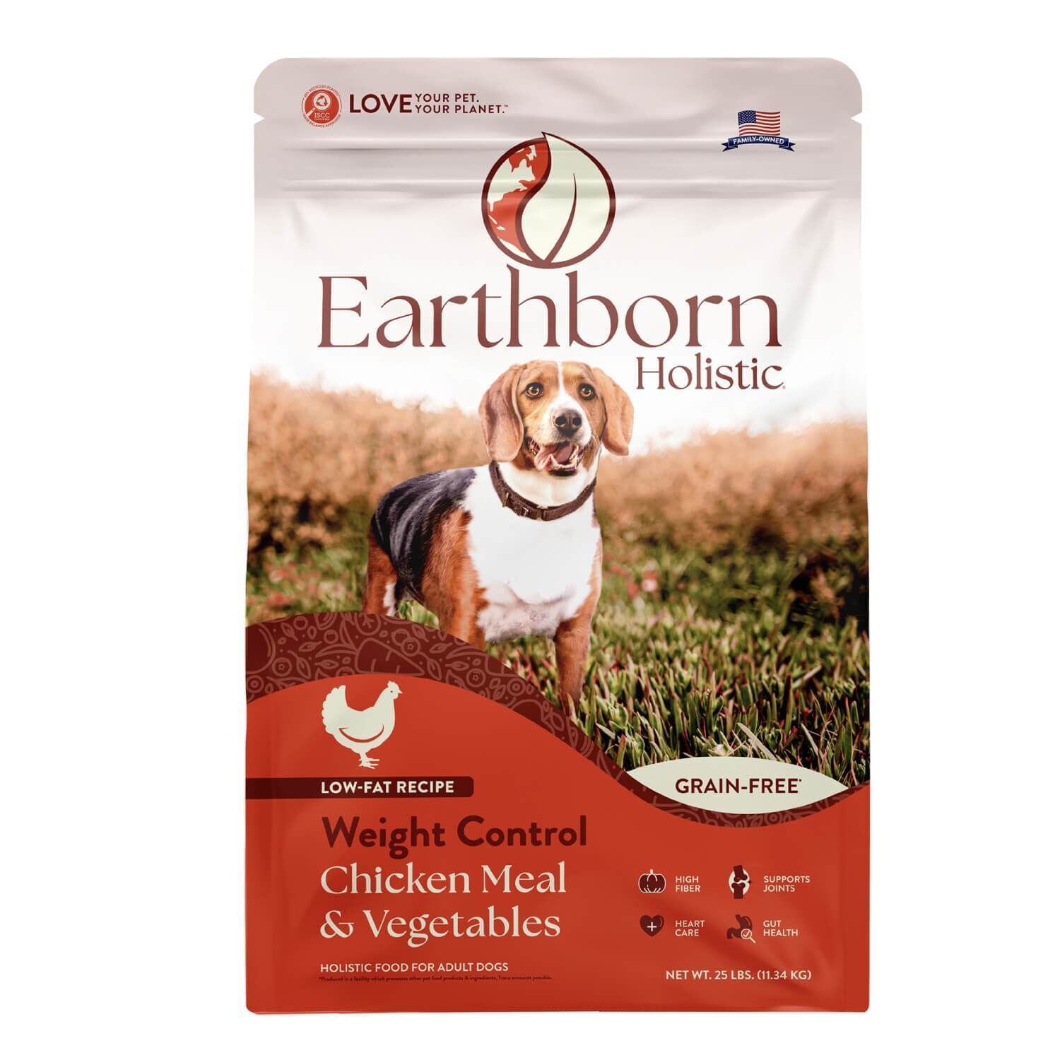 Earthborn Holistic Weight Control Chicken Meal Vegetables Grain Free Dry Dog Food
