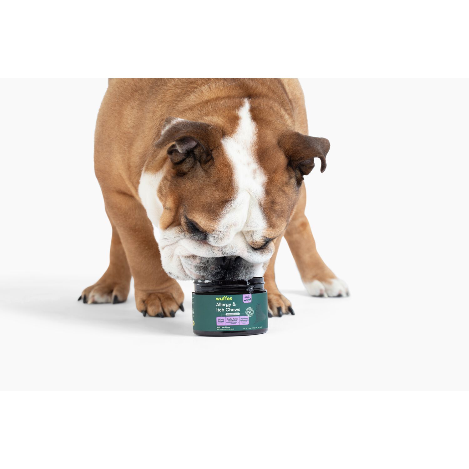 Wuffes Advanced Strength Allergy & Itch Support Supplement Dog Chews, 5.29 Oz - 50 Count