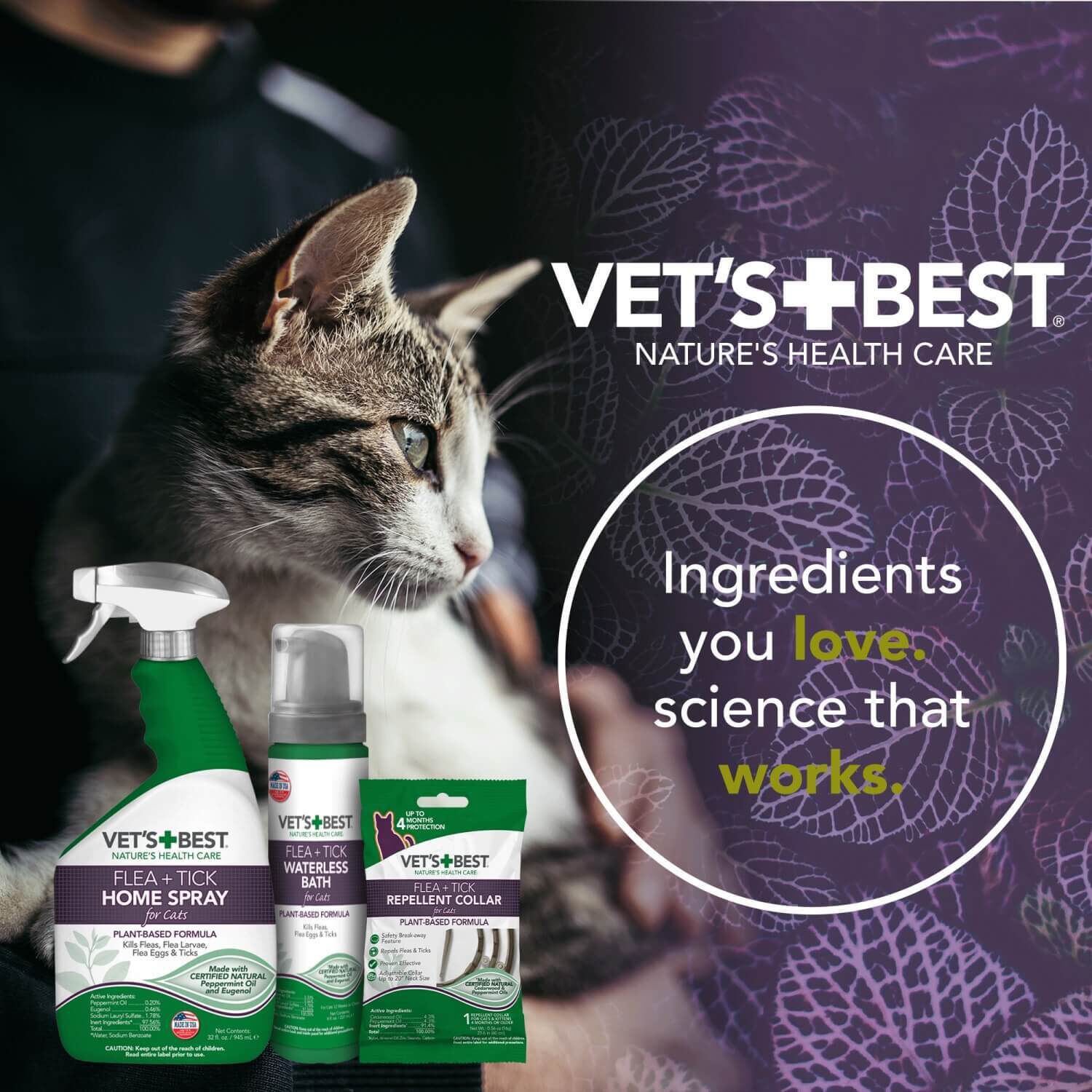 Vet's best waterless flea cat bath discount