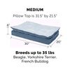 Fur Haven Mink Faux Fur & Suede Pillow Top Orthopedic Dog Bed -  Stonewash Blue