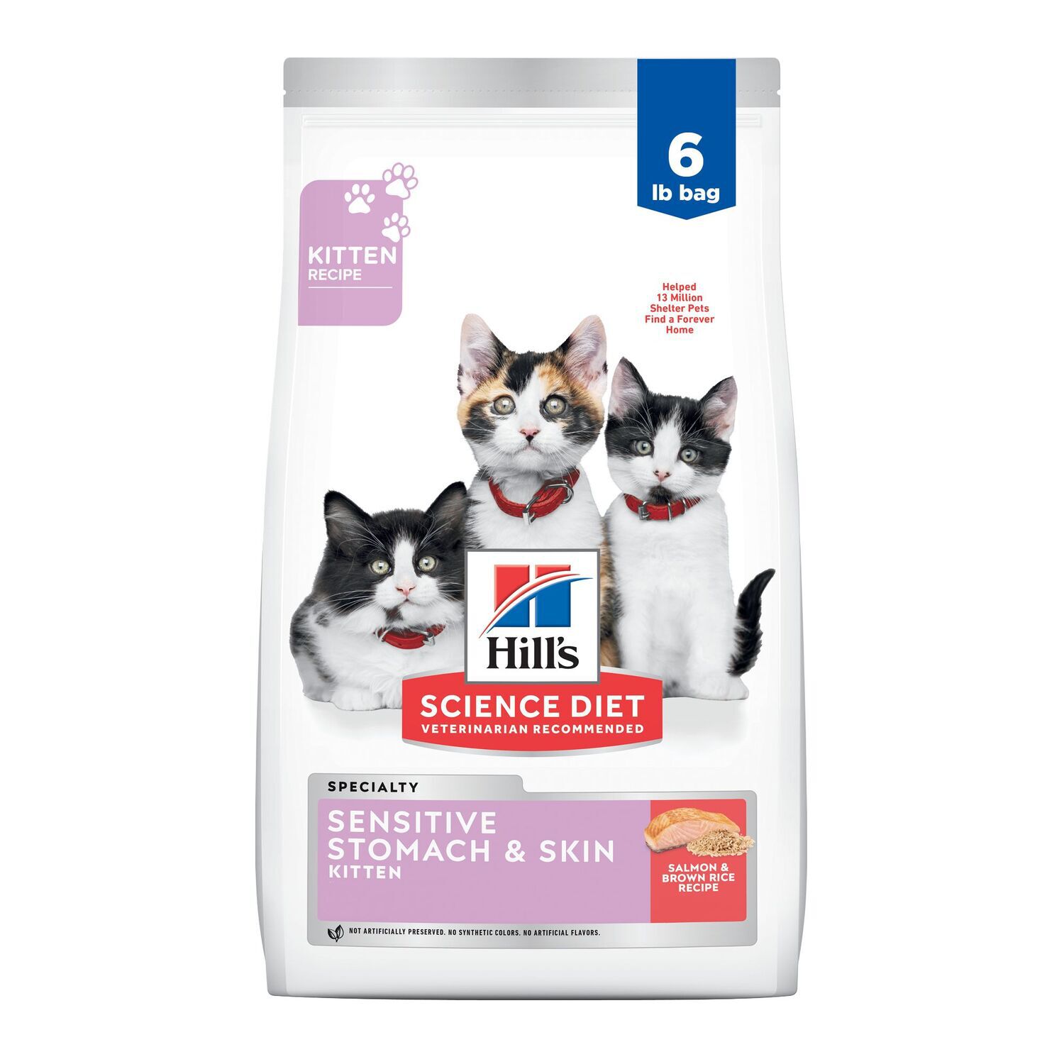 Hill's Science Diet Kitten Sensitive Stomach & Skin Salmon & Brown Rice Recipe Dry Cat Food