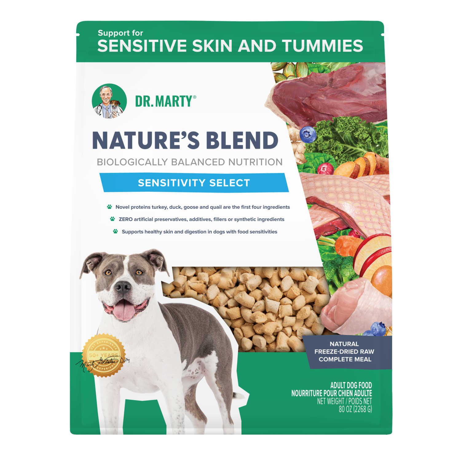 Dr. Marty Nature's Blend Sensitivity Select Freeze-Dried Raw Dog Food