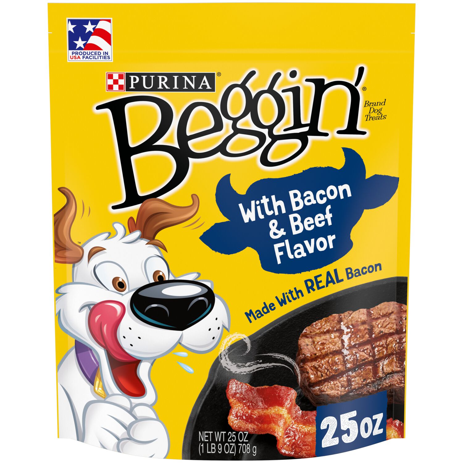 Purina Beggin&rsquo; Strips Bacon & Beef Flavor Soft & Chewy Dog Treats, 25-Oz