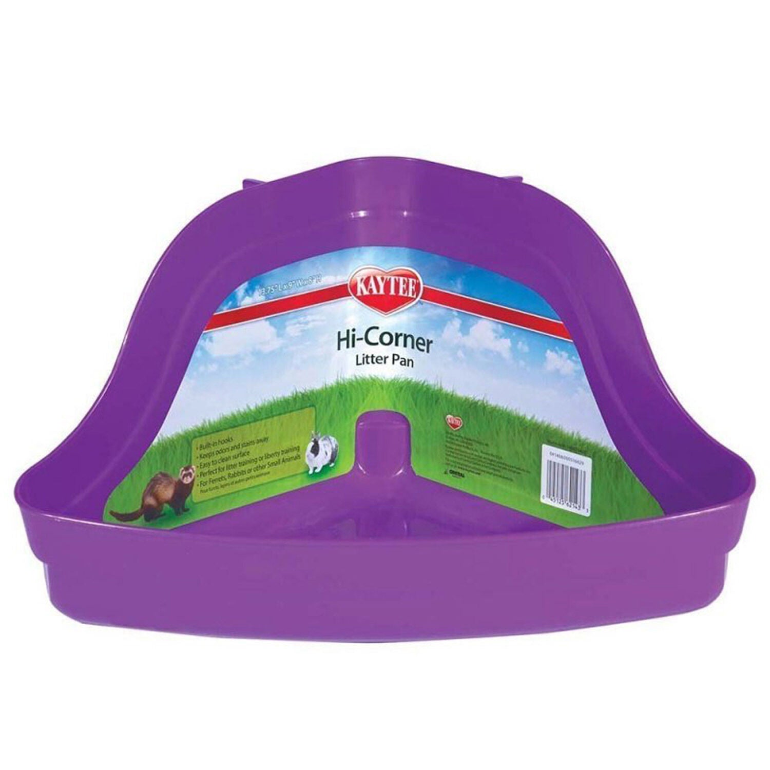 Hi-Corner Litter Pan For Small Animals