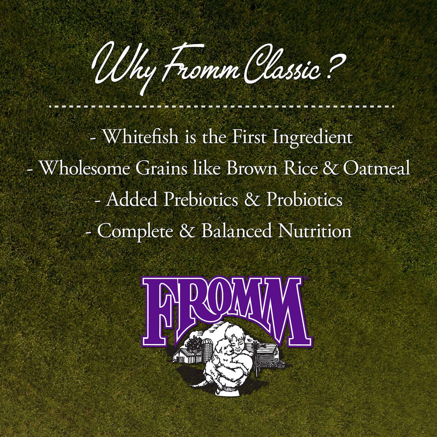 Fromm Classic Adult Whitefish & Rice Recipe Dry Dog Food, 30Lbs