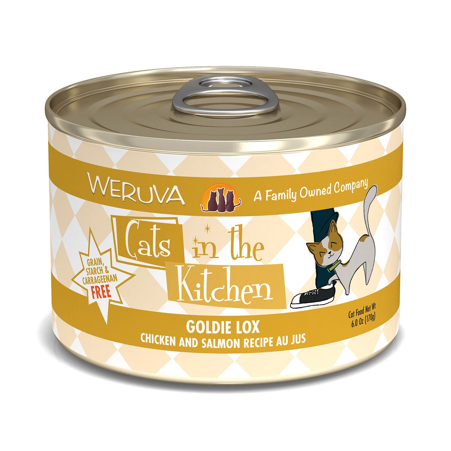 Weruva Cats In The Kitchen Goldie Lox Chicken & Salmon Recipe Au Jus Cat Food