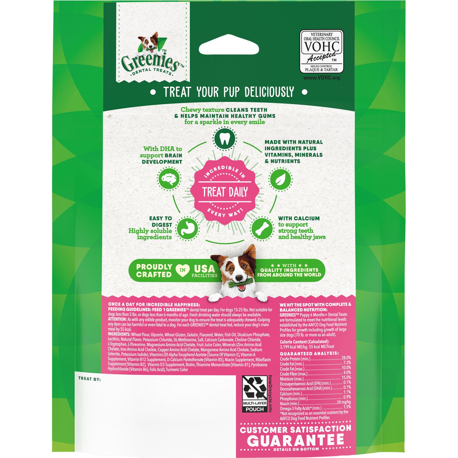 Greenies Dental Treats Petite 6+ Months Puppy Daily Dog Treats, 10 Count