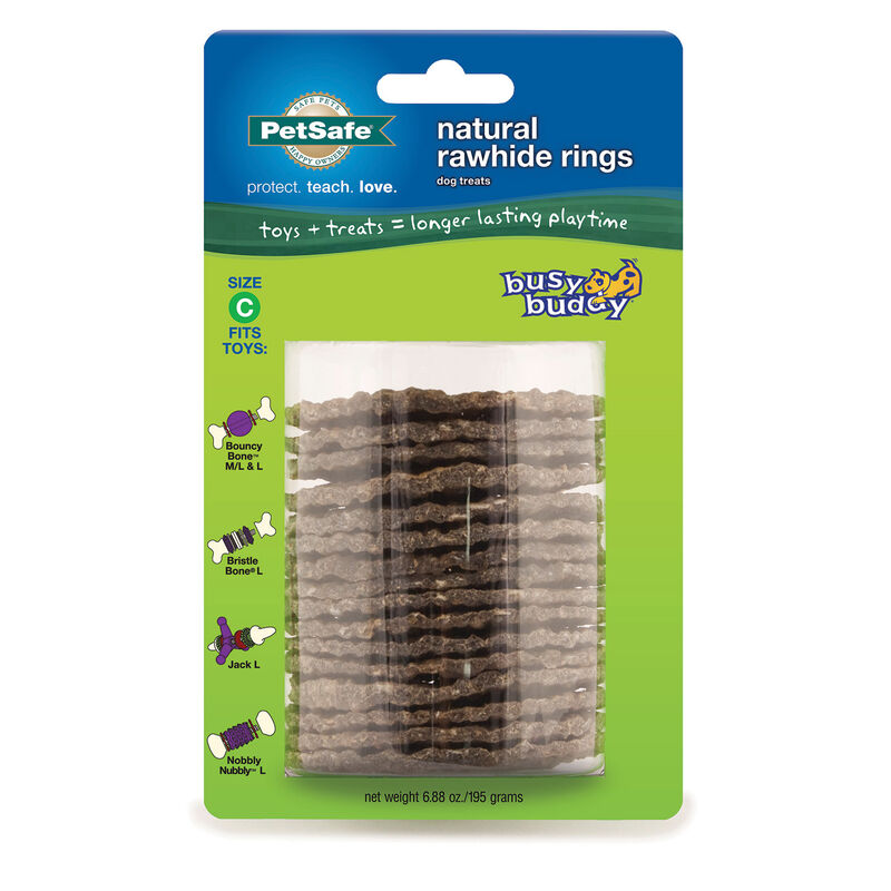 Natural Rawhide Rings 1l Pet Supermarket