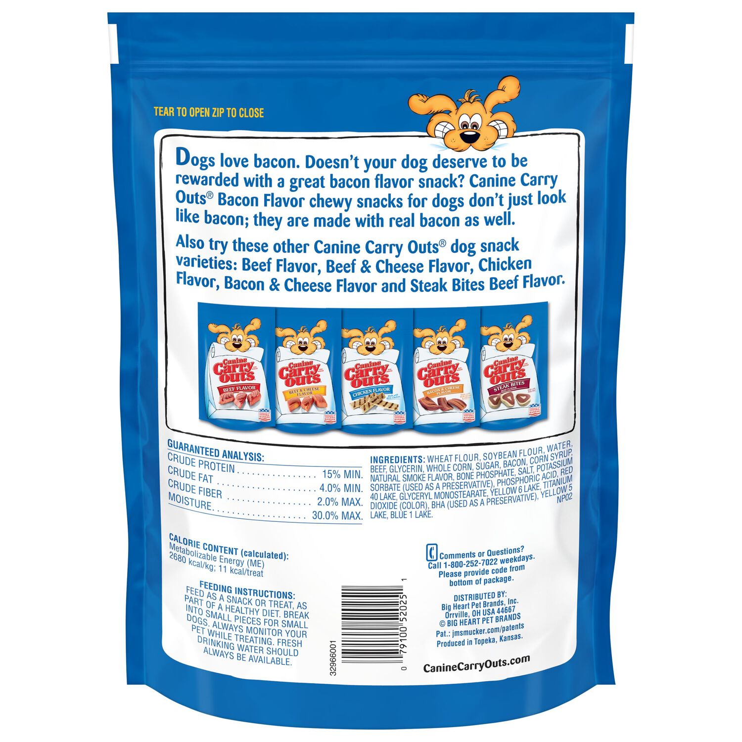 Canine Carry Outs Bacon Flavor Soft & Chewy Dog Treats, 22.5-Oz
