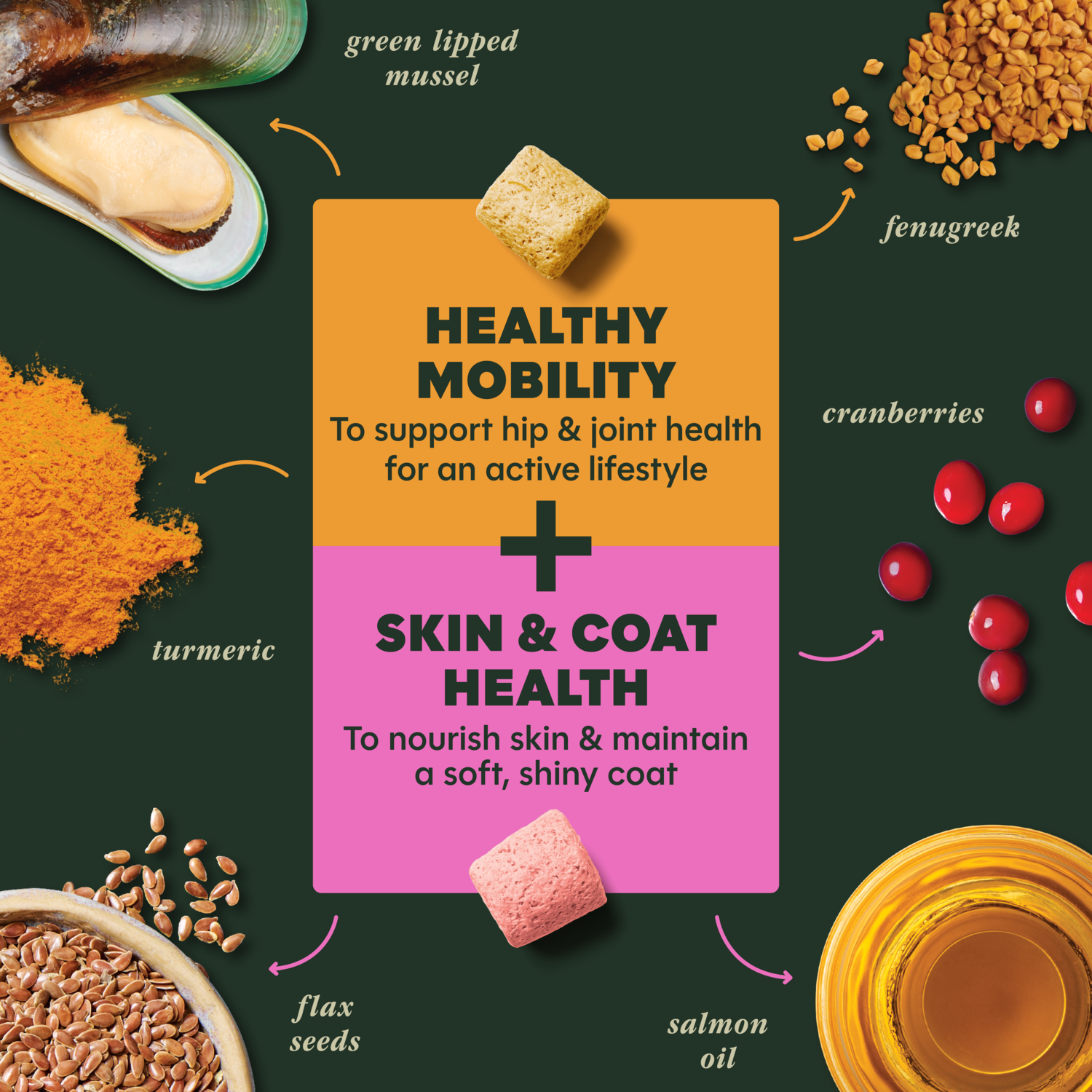 Instinct Duos Movin' & Groovin' 2:1 Healthy Mobility + Skin & Coat Health Freze-Dried Dog Treats, 4-Oz