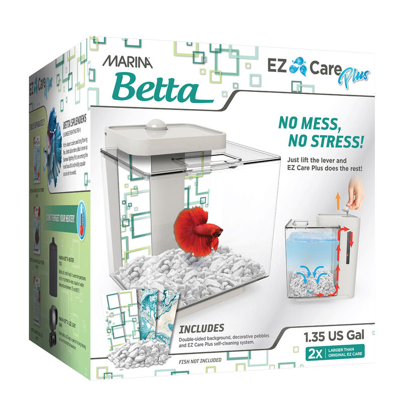 Betta Ez Care Plus Desktop Aquarium Kit 1.35 Gal - White image number 1