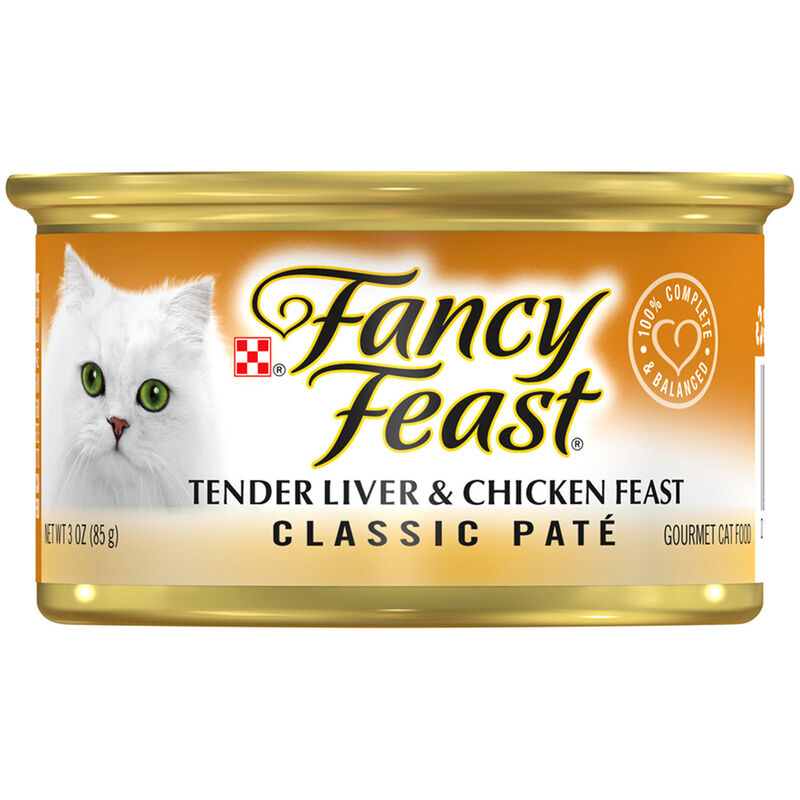 Fancy Feast Tender Chicken & Liver Feast Pate Classic Grain Free Wet Cat Food